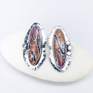 Sterling Silver Jasper Post Earrings