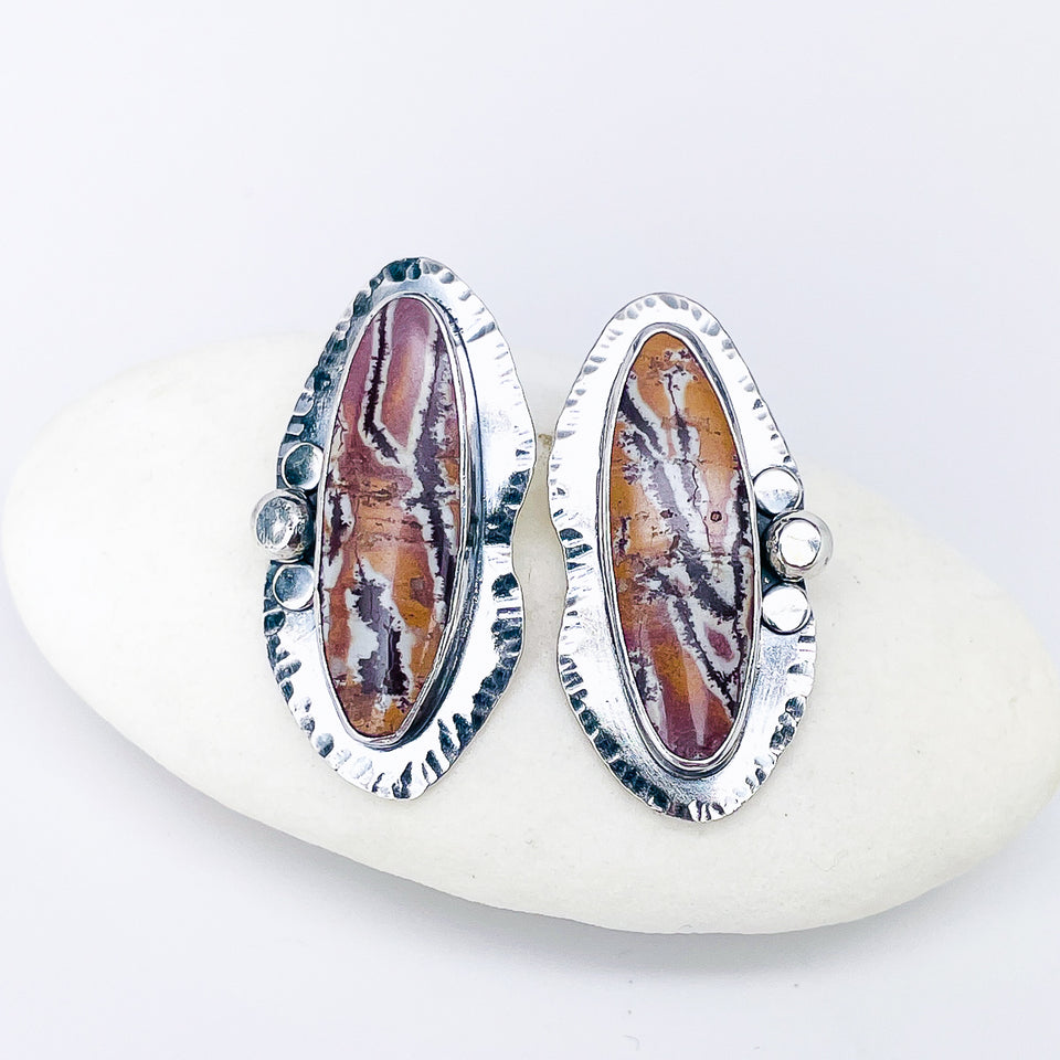 Sterling Silver Jasper Post Earrings
