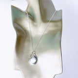 Sterling Silver Pearl Pendant Necklace - Serenity Talisman
