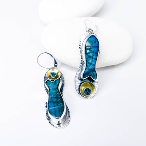 Labradorite Fish Earrings Silver | Stillness Talisman
