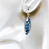 Two Peas In A Pod Earrings | Gunmetal, Spinel, Gold and Sterling