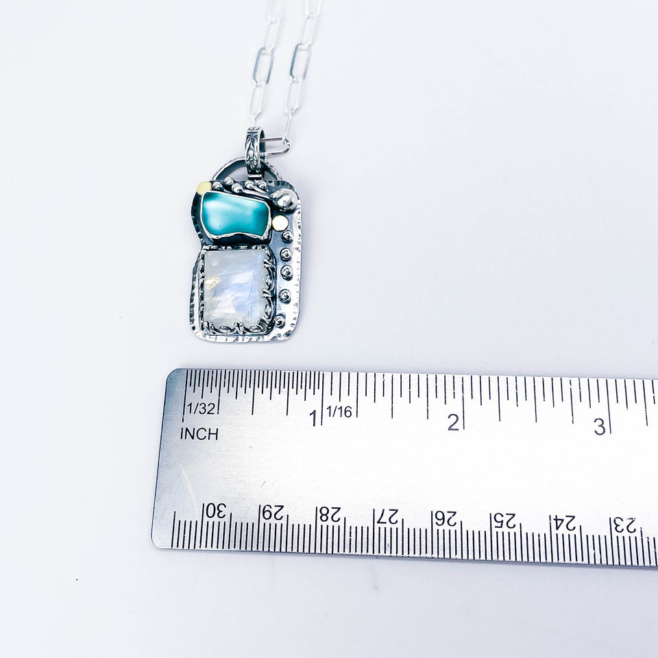 Sterling Silver Sea Glass Pendant Necklace - Touchstone Talisman