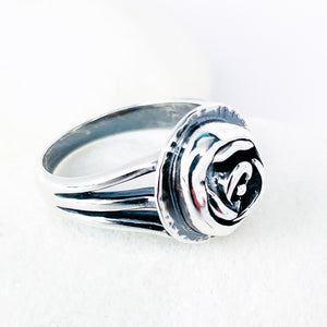 Sterling Silver Rose Ring Size 6 - Love Talisman