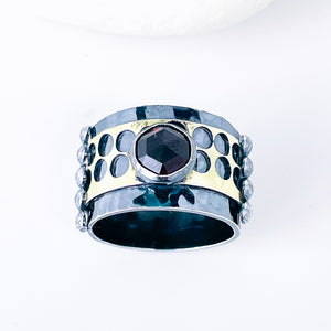 Holy Gold Garnet Ring - Transformation Talisman Size 8.5