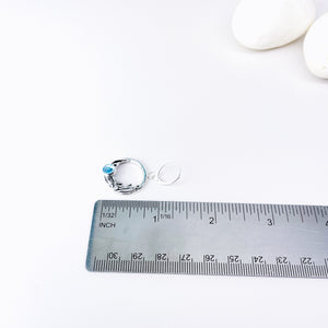 Sterling Silver Blue Topaz Nest Earrings