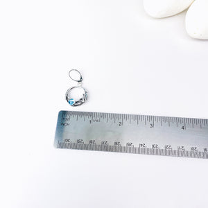 Sterling Silver Blue Topaz Nest Earrings