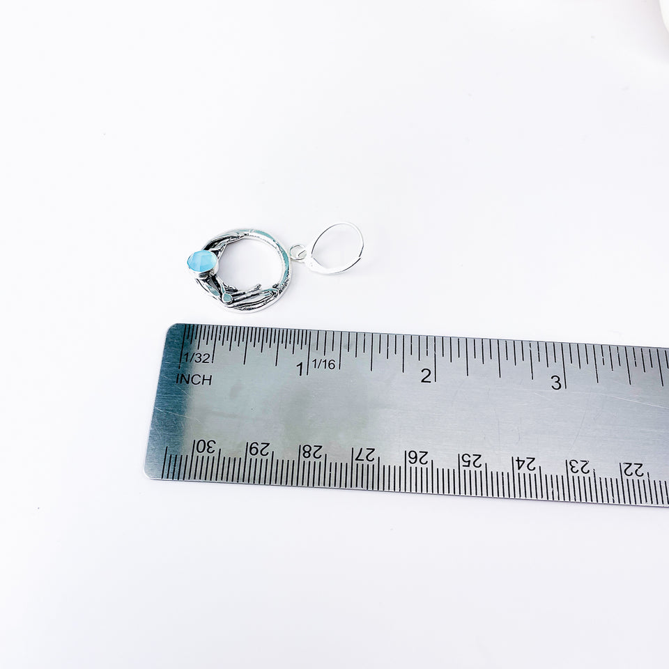 Sterling Silver Chalcedony Nest Earrings