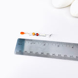 colorful stone earrings set into sterling silver 