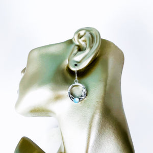 Sterling Silver Chalcedony Nest Earrings