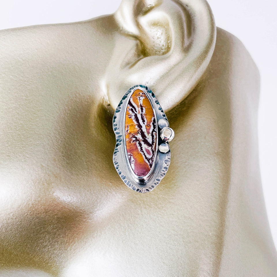 Sterling Silver Jasper Post Earrings