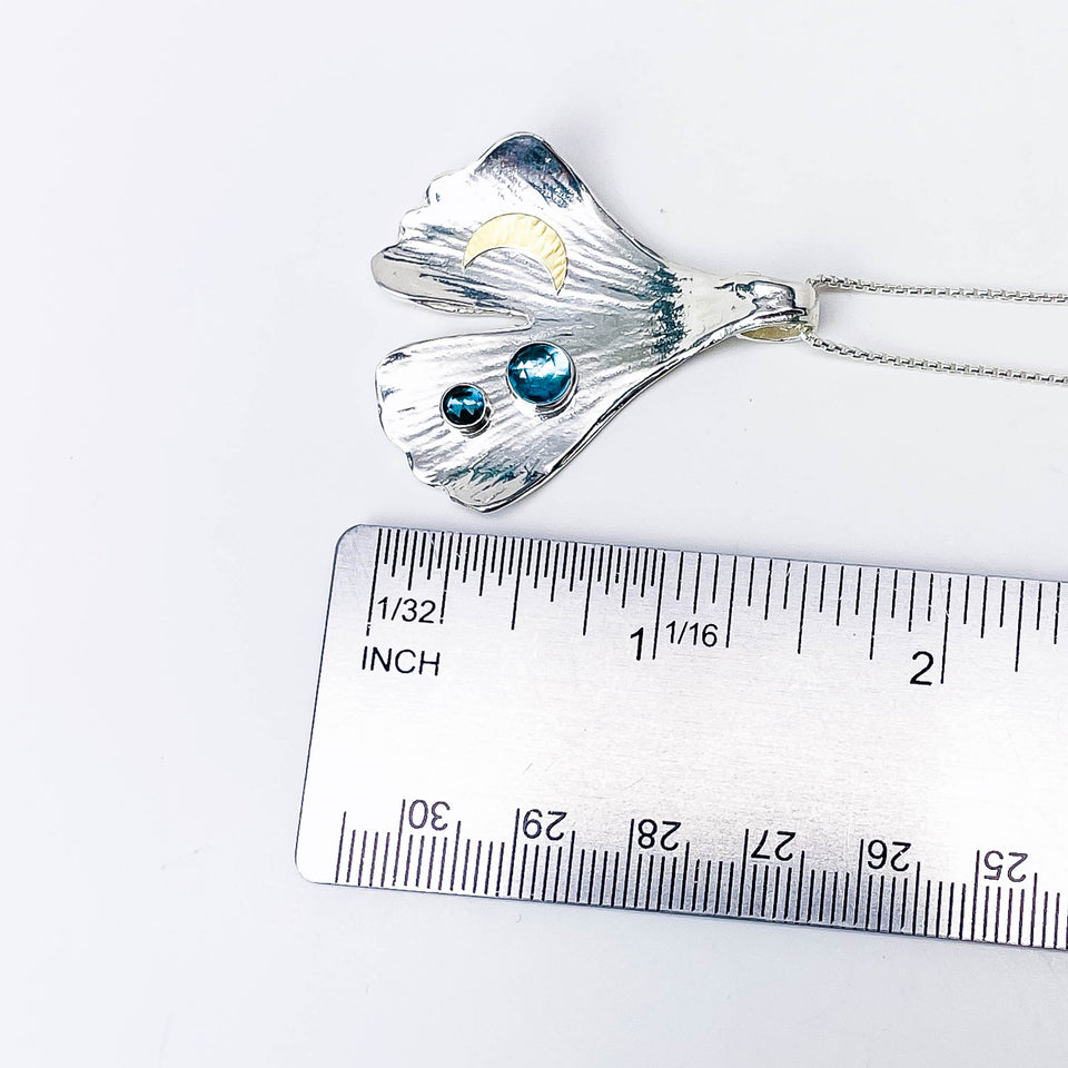 Ginkgo Pendant Necklace - Celestial Grace Talisman