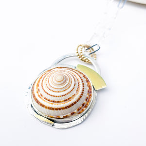 Sterling Silver Sundial Shell Necklace – Tides of Time Talisman