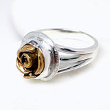 Sterling Silver Bronze Rose Ring Size 5 1/2