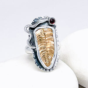 Sterling Silver Bronze Mimosa Ring Sizes 6-8.5