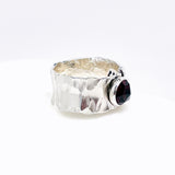 Sterling Silver Garnet Ring Size 8 3/4