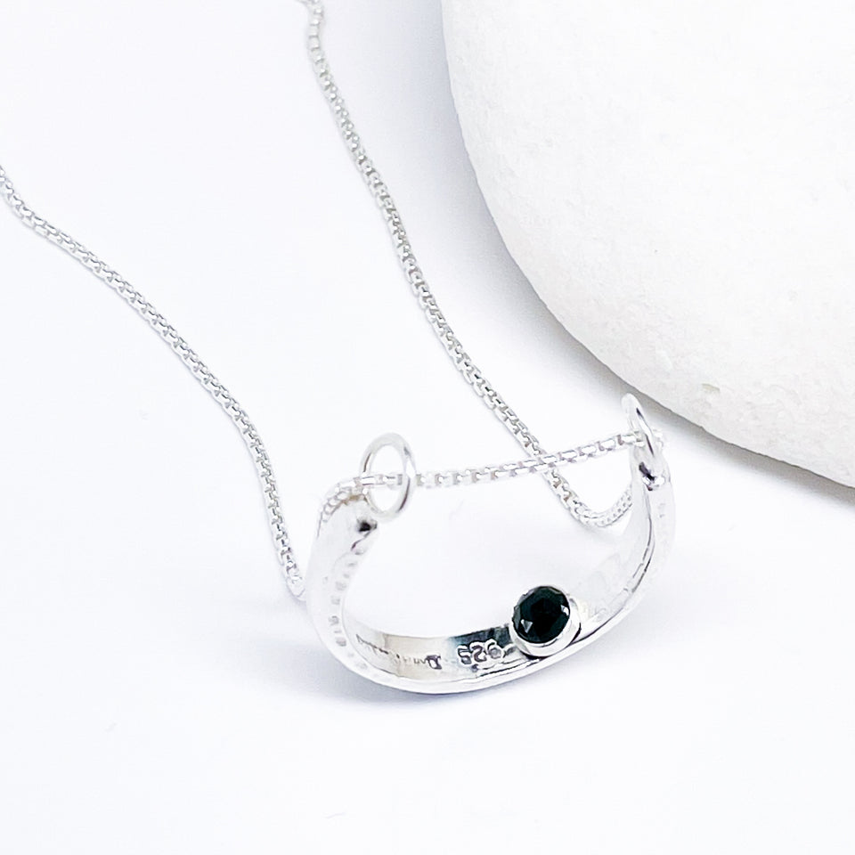 Sterling Silver Floating Stone Necklace
