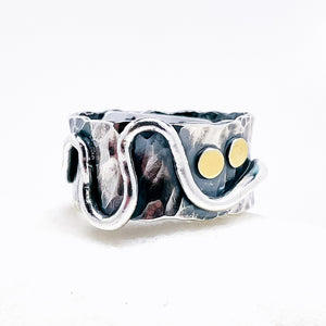 Sterling Silver Serpent Ring Size 7 3/4
