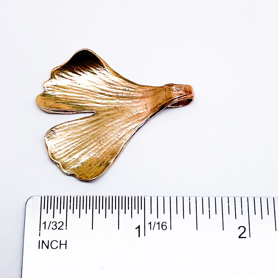 Bronze Ginko Leaf Pendant