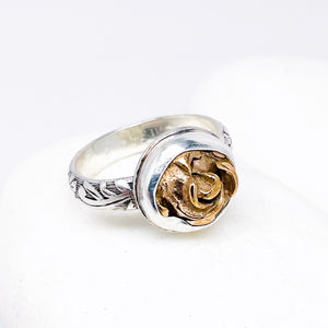 Bronze Ring Women’s - Rose Ring Size 6 1/2