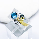 London Blue Topaz Ring with Gold Size 6.5