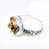 Bronze Ring Women’s - Rose Ring Size 6 1/2