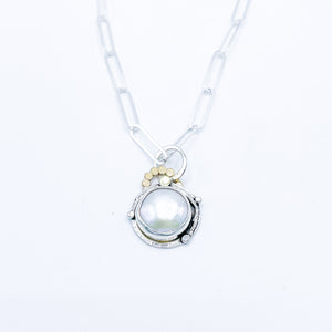 Sterling Silver Pearl Pendant Necklace