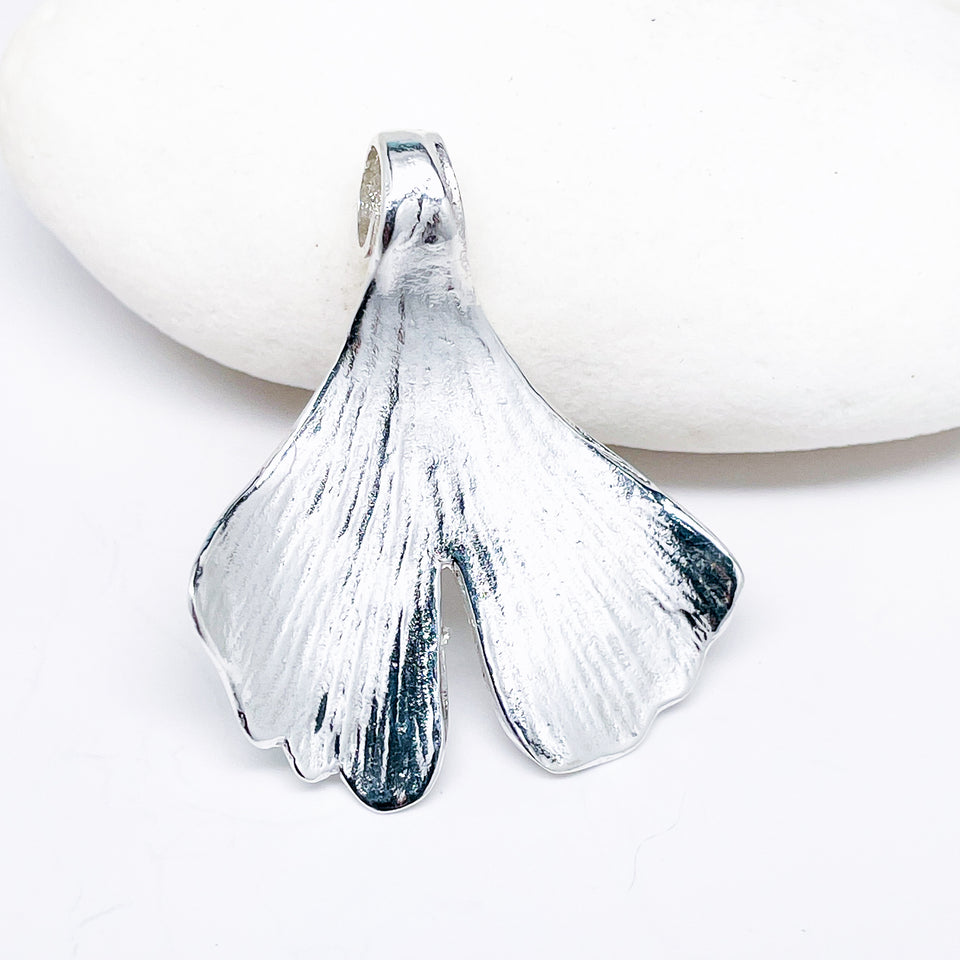 Sterling Silver Ginko Leaf Pendant