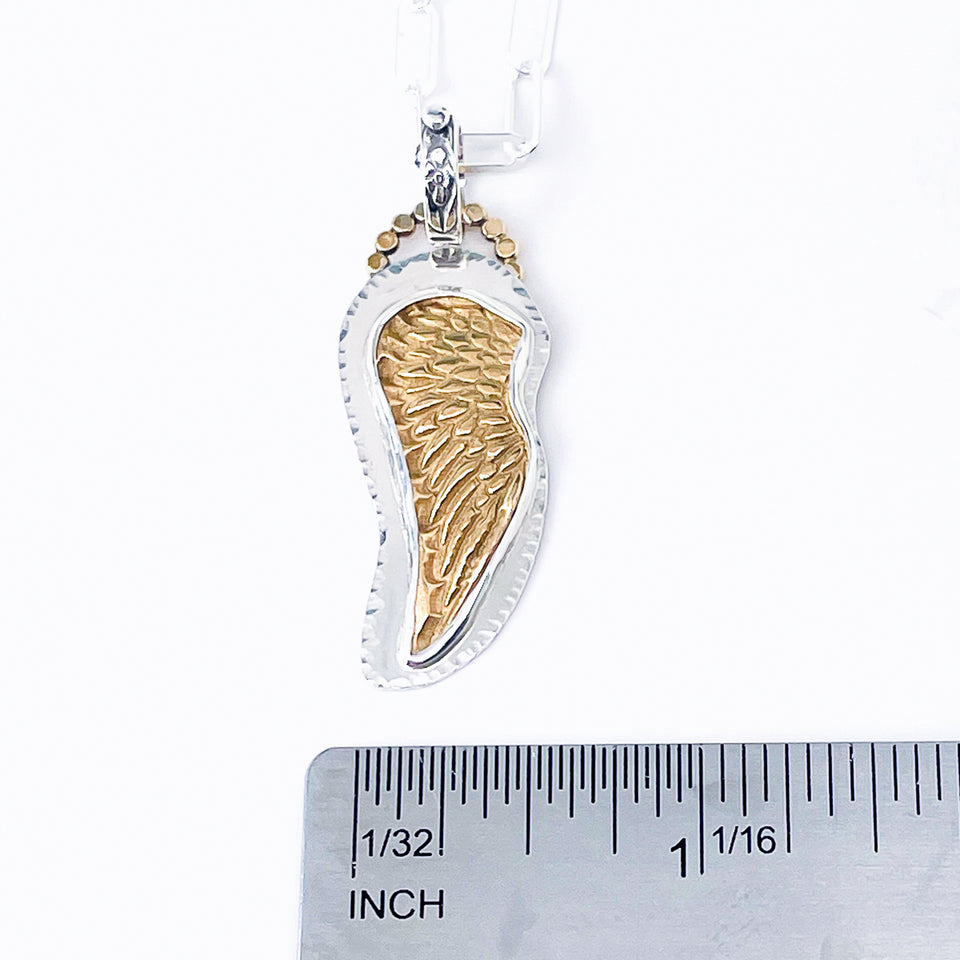 Bronze Angel Wing Pendant – Wing of Light