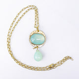 Bronze Pendant with Chalcedony – Still Waters Talisman