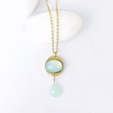 Bronze Pendant with Chalcedony – Still Waters Talisman