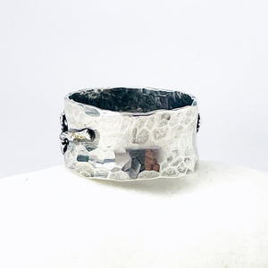 Sterling Silver Organic Band Ring – Elemental Grace Talisman Size 9