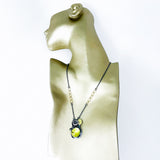 Sterling Silver Lemon Quartz and Gold Necklace