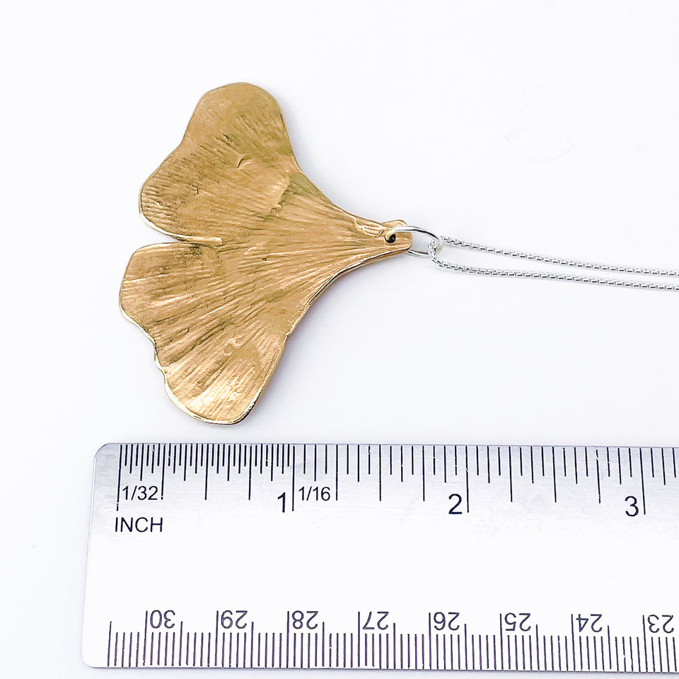 Bronze Ginkgo Leaf Pendant – Ancient Grace Talisman