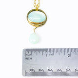Bronze Pendant with Chalcedony – Still Waters Talisman