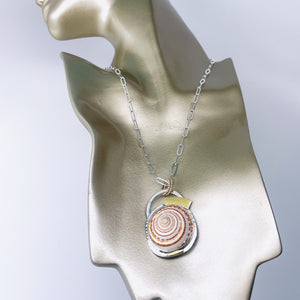 Sterling Silver Sundial Shell Necklace – Tides of Time Talisman