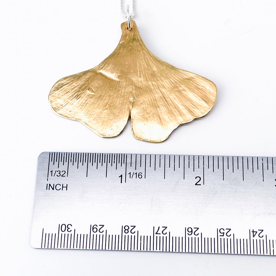 Bronze Ginkgo Leaf Pendant – Ancient Grace Talisman