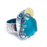 Sterling Hawaiian Seaglass Ring Size 7 1/4 - Ocean’s Whisper Talisman