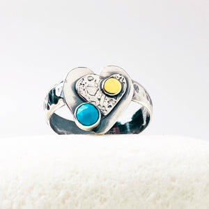 Pulse of Devotion Talisman Ring Size 6 3/4 - DawnsArtisanJewelry.com
