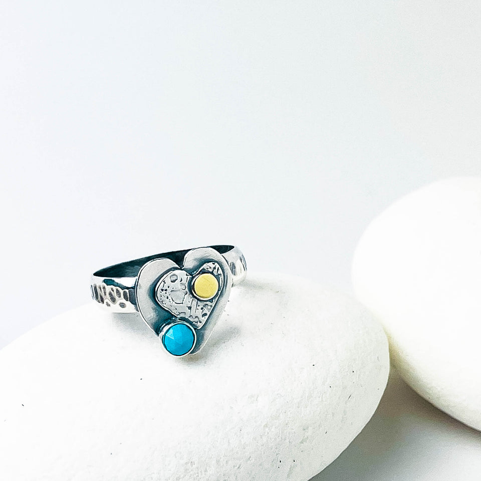 Pulse of Devotion Talisman Ring Size 6 3/4 - DawnsArtisanJewelry.com