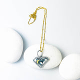 Open Heart Alchemy Talisman Pendant with Gold Filled chain - DawnsArtisanJewelry.com