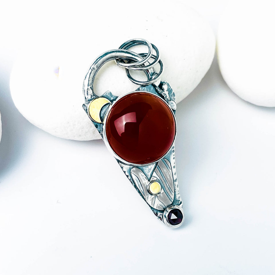Ember Heart Ignition Talisman Pendant - DawnsArtisanJewelry.com