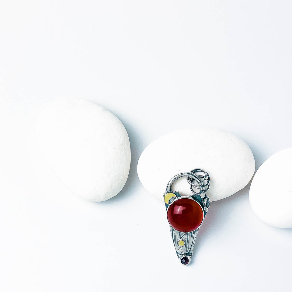 Ember Heart Ignition Talisman Pendant - DawnsArtisanJewelry.com