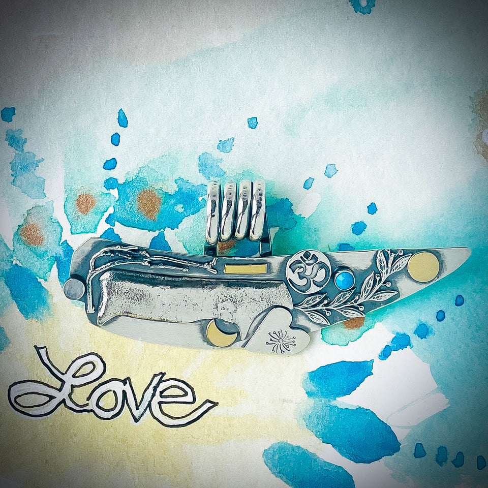 Sacred Mooo/Ommm Talisman Pendant - DawnsArtisanJewelry.com