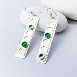 Sterling Silver Green Onyx Earrings - Holy Gold Dangle Earrings