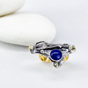 Lapis Lazuli Forest Spirit Ring Size 7.5