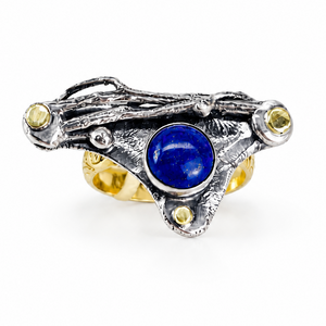 Lapis Lazuli Forest Spirit Ring Size 7.5