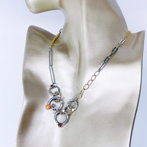 Multi Stone Multi Link Necklace - Keeper Of Ancient Wisdom Talisman