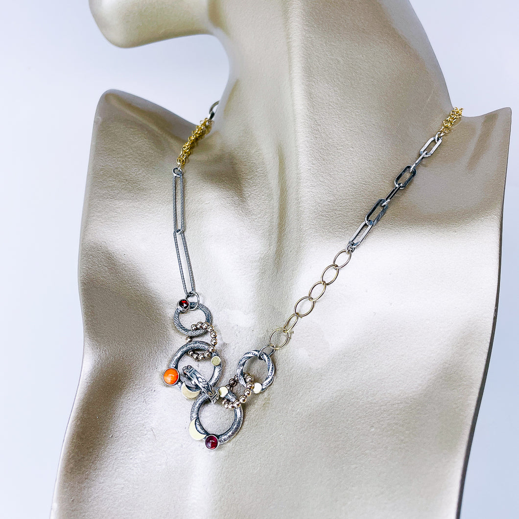 Multi Stone Multi Link Necklace - Keeper Of Ancient Wisdom Talisman