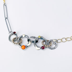 Multi Stone Multi Link Necklace - Keeper Of Ancient Wisdom Talisman