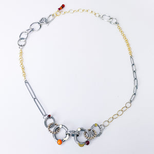 Multi Stone Multi Link Necklace - Keeper Of Ancient Wisdom Talisman